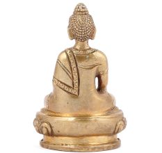 Brass Buddha Sitting With  Medicine Bowl