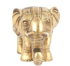 Brass Elephant Figurine Trunk Downwards