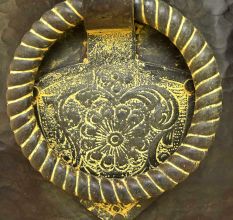 Large Bronze Urn or Vase with Patinated Handles