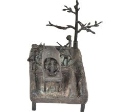 Brass Handmade Village Farming Scene Showpiece