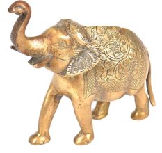 Traditional Trunk up Elephant Statue