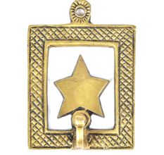 Brass Star Framed Single Wall Hook