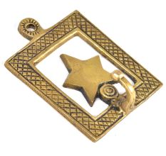 Brass Star Framed Single Wall Hook