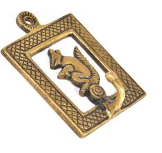 Brass Squirrel Framed Single Wall Hook