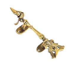 Engraved Handmade Peacock Door Handle