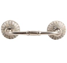 White Crackle Wheel Ceramic Bridge Handle