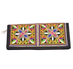 Banjara Black Border Hand Embroidered Clutch Purse