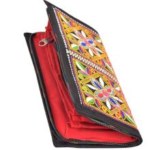 Banjara Black Border Hand Embroidered Clutch Purse