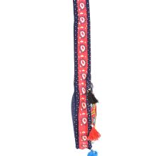 Navy Blue Red Semi Circle Elephant Embroidered Sling  Bag