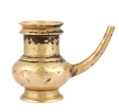 Bronze Holy Water Pot With A Long Stout