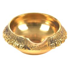 Hand Crafted Brass Kuber Diya 1 inch x 2.25 inch