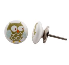 Owl Ceramic Knob