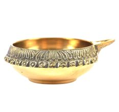 Hand Crafted Brass Kuber Diya 1.1 inch x 2.5 inch