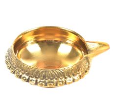Hand Crafted Brass Kuber Diya 1.1 inch x 2.75 inch
