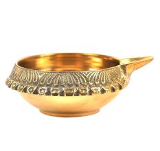 Hand Crafted Brass Kuber Diya 1.1 inch x 2.75 inch