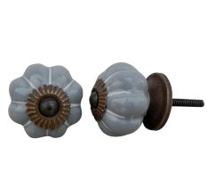 Grey White Medium Knob