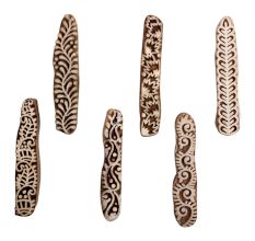 Set of 6 Piece New Mix Wooden Printing Block