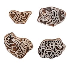 Set of 4 Piece New Mix Wooden Printing Block