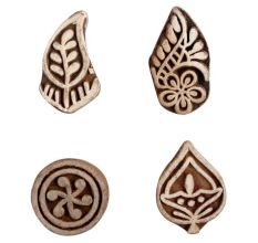 Set of 4 Piece New Mix Wooden Printing Block