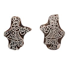 Set of 2 Piece New Mix Wooden Printing Block