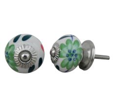 Green Flower Knob