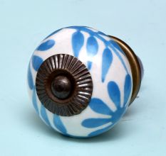 Turquoise Flower Knob