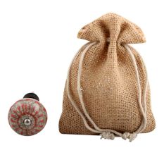 Peach Wheel Crackle Ceramic Wine Stopper