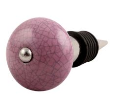 Light Purple Crackle Ceramic Wine Stopper 