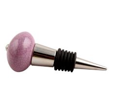 Light Purple Crackle Ceramic Wine Stopper 