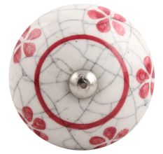 Pink Floral Crackle Ceramic Wine Stopper
