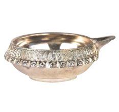 Traditional Silver Plated Brass Kuber Diya
