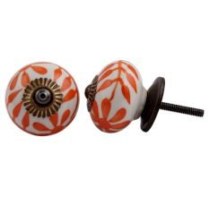 Orange Flower Knob