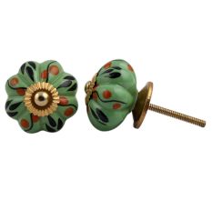 Three Black Leaf Knob