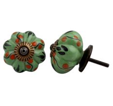 Three Black Leaf Knob