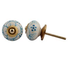 Turquoise Small Flower Knob