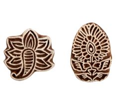 Set of 2 Piece New Mix Wooden Printing Block