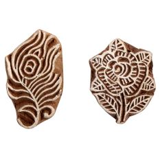 Set of 2 Piece New Mix Wooden Printing Block