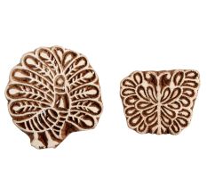 Set of 2 Piece New Mix Wooden Printing Block