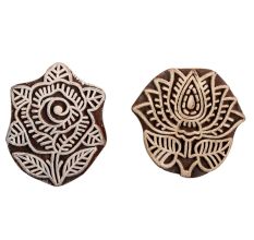 Set of 2 Piece New Mix Wooden Printing Block