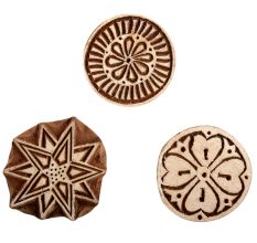 Set of 3 Piece New Mix Wooden Printing Block