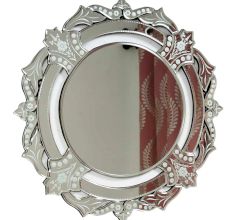 Engraved Border Round Venetien Mirror