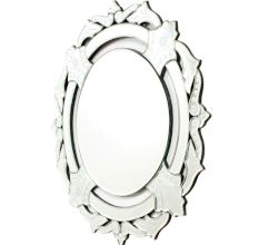 Engraved Border Round Venetien Mirror