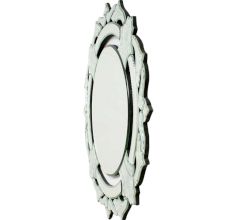 Engraved Border Round Venetien Mirror