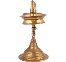 Brass Oil Lamp With Three Diyas