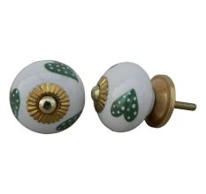 Smoky Green Heart Knob