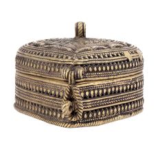 Bronze Dhokra Art Heart Shaped Jewellery Box