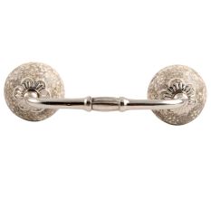White Flower Crackle Ceramic Bridge Handle