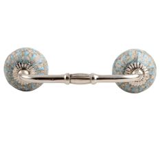 Turquoise Wheel Crackle Ceramic Bridge Handle
