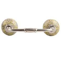 Mixed Circular Crackle Ceramic Bridge Handle
