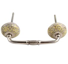 Mixed Circular Crackle Ceramic Bridge Handle